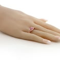 thumbnail image 3 of Gem Stone King 18K Rose Gold Plated Silver Ring Pink Oval Moissanite (0.90 Cttw) (Size 7), 3 of 4