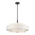 thumbnail image 3 of Livex Lighting Meridian 53" 5-Light Metal & Fabric Pendant in English Bronze, 3 of 10