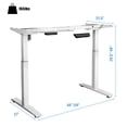 thumbnail image 2 of Patiojoy Cadre de Bureau Debout Électrique Réglable Motorisé Base de Bureau Assis-Debout Noir Blanc, 2 of 6
