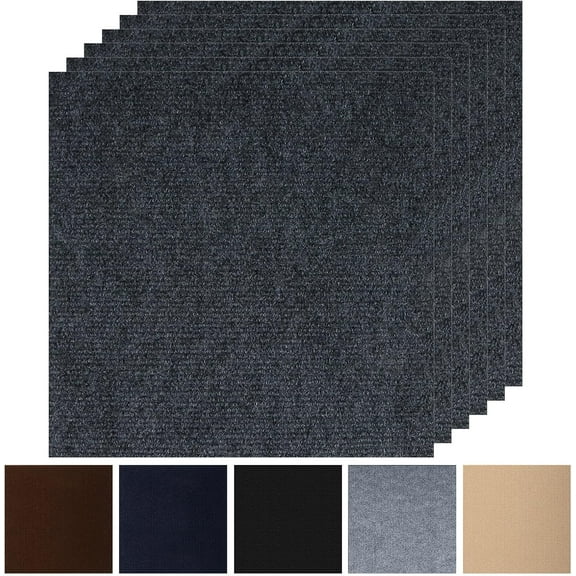 Peel and Stick Carpet Squares 24" x 24", Self Adhesive Non-Slip Carpet Tiles, Peel and Stick Soft Padded Carpet Tiles for Kitchen Bedrooms Indoor Outdoor(10 Tiles/40 sq ft)