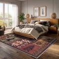 thumbnail image 4 of Kzaei 5'x7' Area Rug for Living Room, Rustic Cabin Non-Slip Low Pile Print Pattern Southwestern Rug, 4 of 6