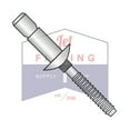 thumbnail image 3 of 1/4" Structural Rivets | All Stainless Steel | Protruding Head | Rivet Sleeve: 300-series Stainless Steel | Pin: 300-series Stainless Steel (Quantity: 500), 3 of 3