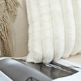 thumbnail image 4 of Sanmadrola Throw Pillow Covers 18x18 inch Pack of 2 Faux Fur Plush Decorative Throw Pillow Covers Couch Cushion Case Soft Pillow with Velvet Back for Sofa, Bed, Living Room, White, 4 of 6