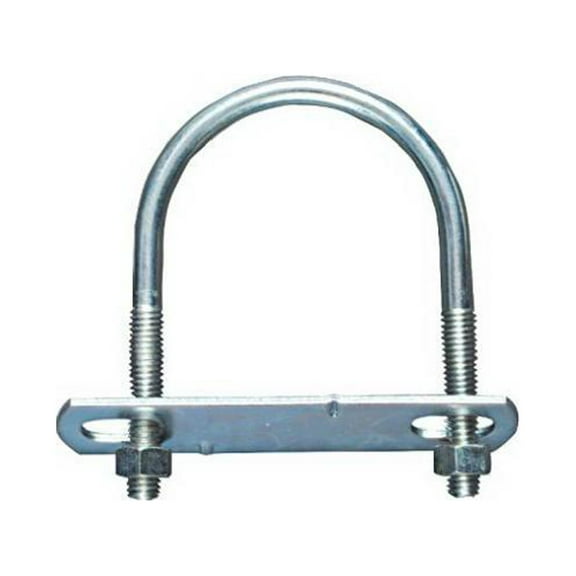 National Hardware N222-217 U Bolt with Plate & Hex Nuts, #652 Zinc, 3/8 x 3 x 4-1/2 In. - Quantity 5