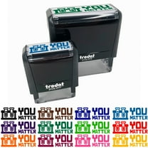 You Matter Science Beakers Teacher Student School Self-Inking Rubber Stamp Ink Stamper - Black Ink - Small 1-1/2 Inch