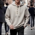 thumbnail image 2 of LpwkSSA Men's Long Sleeved Hooded Sweatshirt Soft Breathable Fabric Loose Fit Casual Outdoor Fashion Ideal for Summer Daily Wear Gray XL, 2 of 9