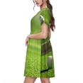 thumbnail image 2 of Fotbe golf ball after putting to the golf hole Pattern Dress Casual Womens Fashion Short Sleeve Maxi Dress T Shirt Dress Striped Long Color Block Maxi Dress, 2 of 6