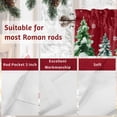thumbnail image 7 of Merry Christmas Tree Valances for Windows, 54 x 18in, Green Trees Xmas Gift Winter Snowflake Red Rod Pocket Kitchen Valance Curtain Light Filtering Window Treatments for Living Room Bedroom, 1 Panel, 7 of 7