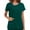 Dark Green, variant on LYMAYTER S-3XL Women Medical Scrub Tops Square Neckline T-Shirt Leisure Ventilate Nurse Work Uniform Shirts