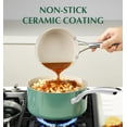 thumbnail image 2 of Koch Systeme CS 1QT Non-Stick Saucepan with Lid, Ceramic Nonstick Coating, Dishwasher Safe, Green, 2 of 8