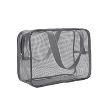 Mauxuk Mesh Laundry Bag with Zipper - Breathable Nylon Wash Bag for Travel, Beach & Sports Gear - Portable Storage Organizer, Quick-Dry Mesh Tote with Carry Strap, 11.81 x 7.87 x 3.94 Inches, 0.3 lb