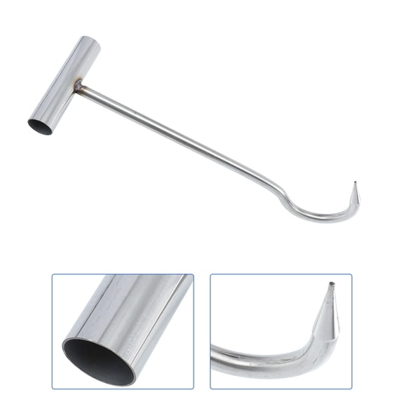 Stainless Steel T Hook T-Handle Meat Boning Hook for Kitchen Butcher Shop Restaurant