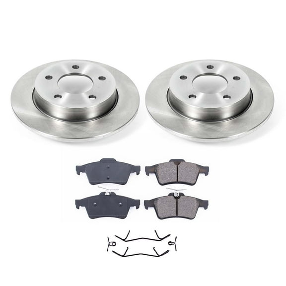 Ultimate Brakes Rear Ceramic Brake Pad and Rotor Kit with Hardware WM80138