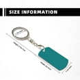 thumbnail image 4 of Goofa Teal Printed Rectangular Metal Keychain Bag Charm Floral Charm for Purse Keys Metal Keyring Gift for Women Accessories, 4 of 7