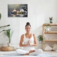 thumbnail image 4 of ZHONGYUTONG Bathroom Wall Art Orchid Flower with Black Zen Stone Pictures SPA Candle Picture Prints Still Life Canvas Painting for Meditation Spiritual Room Decor (12.00" x 18.00"), 4 of 6
