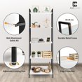 thumbnail image 5 of YANGLI 5 Tier Ladder Bookshelf, 24 Inch Width - Free Standing Storage Shelf, White, 5 of 6