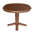 thumbnail image 2 of 36" Solid Wood Round Top Pedestal Dining Table with 12" Leaf - 30.1"H, 2 of 7