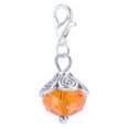 thumbnail image 1 of 20pcs Assorted Color Crystal Dangle Charms Pendant with Lobster Clasp Jewelry Making Accessory Fit Floating Locket Charms Necklaces Orange, 1 of 6
