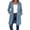 Light Blue, variant on Women Long Vertical Ribbed Knit Hooded Sevevn Cardigan Full Zip Drawstring Dual Side Pockets Long Sleeve Casual Outer Coat For Spring Fall
