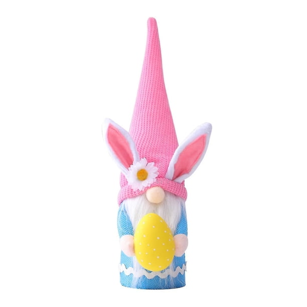 Muñecos de peluche de Gnomo de Pascua, juguete enano de dibujos animados temático con conejo, muñeco de conejito, 1 Uds.