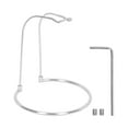 thumbnail image 2 of Reel Rack Stainless Steel U Shaped Upper Frame Round Base Lightweight Fishing Gear Stand, 2 of 7