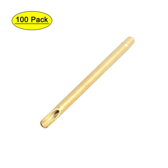 100Pcs R100-2S 1.67mm Dia 29.5mm Length Metal Test Probe Needle Cover