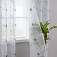 thumbnail image 4 of DSstyles 72 Inch Sheers for Windows Curtains, White Floral Embroidered Semi Sheer Curtains Voile Grommet Farmhouse Window Treatments Set for Living Room, Bedroom, 52" W x 72" L, 2 Panels, 4 of 9