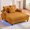 Mustard Yellow, variant on Oversized Chaise Lounge Chair Indoor,Upholstered Sofa Bed with LED Ambient Light&USB and Cup Holder, Comfy Corduroy Sleeper Couch Reading Chairs for Living Room,Movie Rooms,Bedroom(Pink)