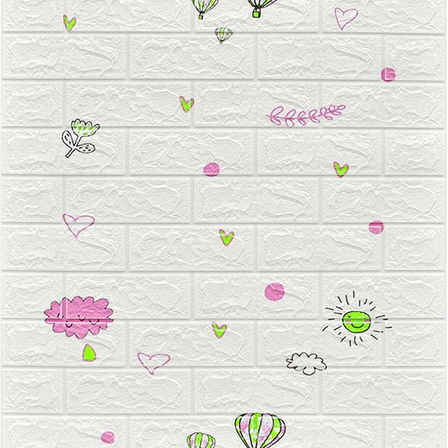Autocollants Muraux 3D en Mousse PE Gris 70x77cm Autocollants Muraux