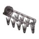 thumbnail image 2 of Colgador de ropa plegable con 9 Clips de montaje en pared, tipo ventosa, Clips para lavandería, colgador de secado por goteo para calcetines, ropa de , gris Soledad percha de viaje plegable, 2 of 9