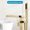 thumbnail image 6 of Freestanding Tub Faucet, Bathtub Faucet Floor Mounted, Bathroom Faucets with Adjustable Hand Shower for Home Bathroom Bathtub Shower, 6 of 9