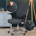 thumbnail image 6 of Elastic Slipcovers for Computer Chairs, Seat Covers for Swivel Chairs, Seat Cushion Protectors for Comfort Chairs, Office Chair Covers for Computers,Black, 6 of 10