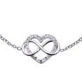thumbnail image 2 of Pulsera para Mujer Corazón Infinito con Zirconia Cúbica LuckyLy, Cadena con Dije, Modelo Natty plateado UNITALLA, 2 of 7