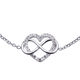thumbnail image 2 of Pulsera para Mujer Corazón Infinito con Zirconia Cúbica LuckyLy, Cadena con Dije, Modelo Natty plateado UNITALLA, 2 of 7