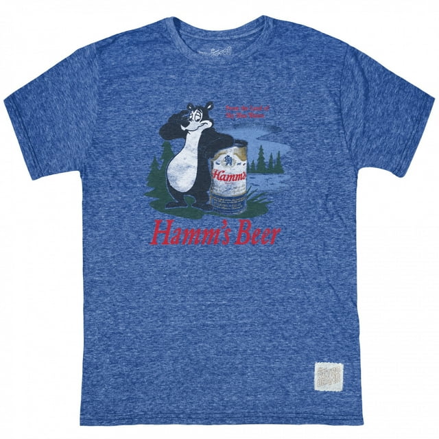 Hamm's Beer Classic Bear and Can Throwback Style T-Shirt-XLarge
