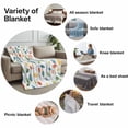 thumbnail image 5 of Flannel Fleece Throw Blanket Watercolor Spring Botanical Leaves Lightweight Soft Plush Blankets,Colorful Foliage Leaf Cozy Warm Throw Blanket for Couch Sofa Bed Car Office 40x50in, 5 of 9