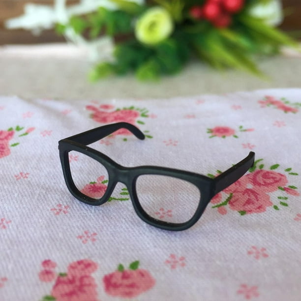 Lentes neca en miniatura juguetes sin lentes inos accesorios para fotografia de moda de plastico ABS accesorios para muneca Negro Hugo 1 6