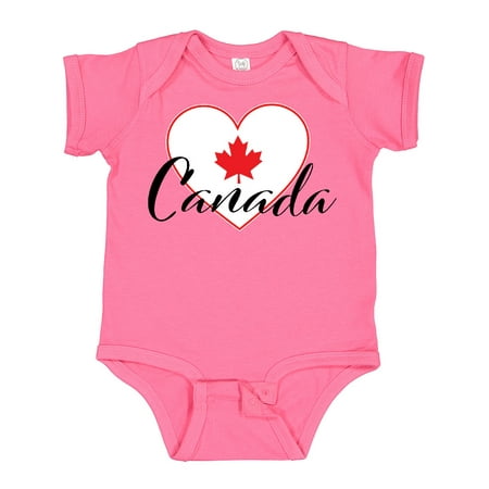 

Inktastic Canada-heart and Maple Leaf Gift Baby Boy or Baby Girl Bodysuit
