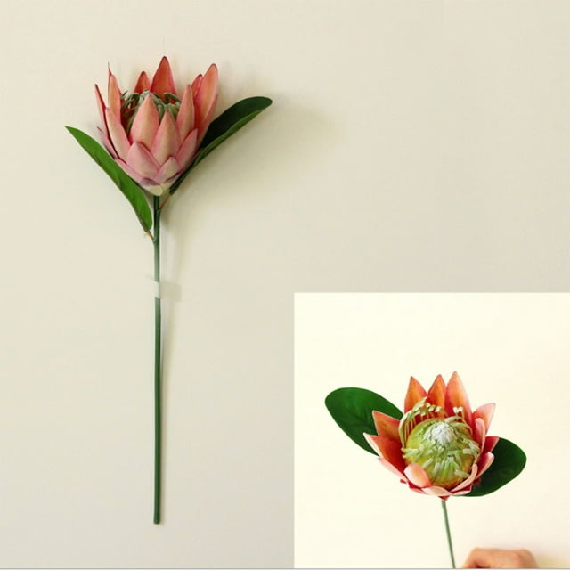 Rosa Naranja Estilo simple moderno flor emperador flocada única flor artificial decoración de boda arreglo floral artificial arreglo floral ramo de flores artificiales ANGGREK Otros