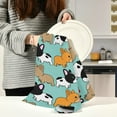 thumbnail image 3 of Sweet Cartoon Puppy Dog Dish Towels Set of 6, French Bulldog Washable Tea Towels Dishcloths Lint-Free 18x28 Inch Fast Drying for Kitchen Restaurant Bar Clean, 3 of 7