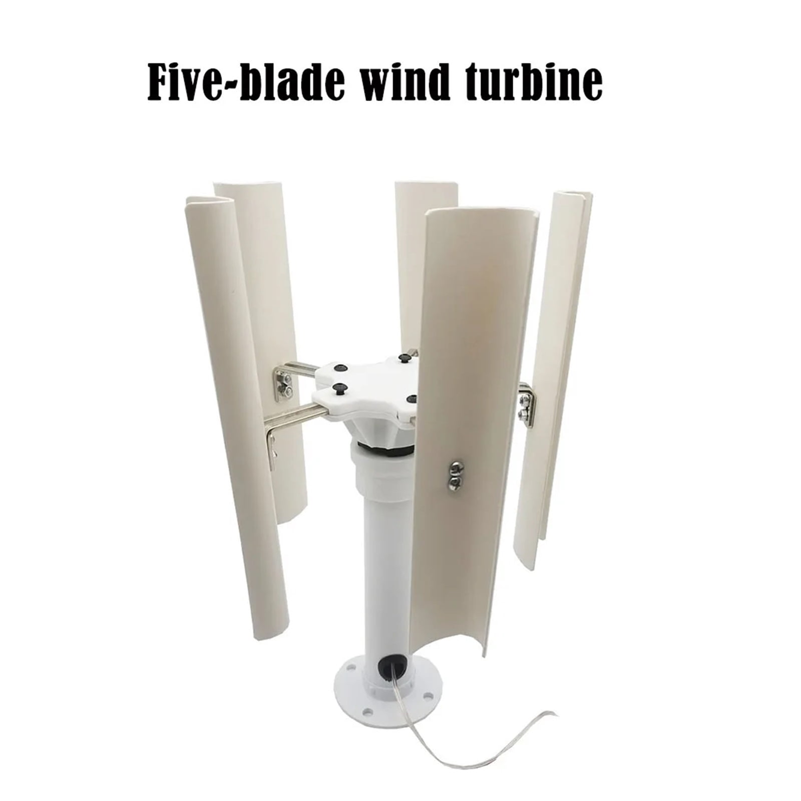 Portable Vertical Axis Five Blade Wind Tur-bine Model Three-phase Permanent Magnet Generator With Gentle Wind Start - NEW 5 PIECES