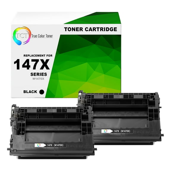 TCT 147X Toner Cartridge 2 Pack - Premium Compatible Replacement for 147X W1470X Black High Yield
