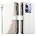 thumbnail image 4 of Funda cartera GANGXUN para OPPO A40 5G , cuero PU con tarjetero, cremallera, correa de mano, soporte y protección 381°, 4 of 6