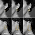 thumbnail image 5 of TINGN Hoop Earrings for Women 14K Gold Plated Lightweight Chunky Open Hoops 316L Surgical Stainless Steel Post Thick Hoop Earrings for Women 20/25/30/40/50/60mm, 5 of 6