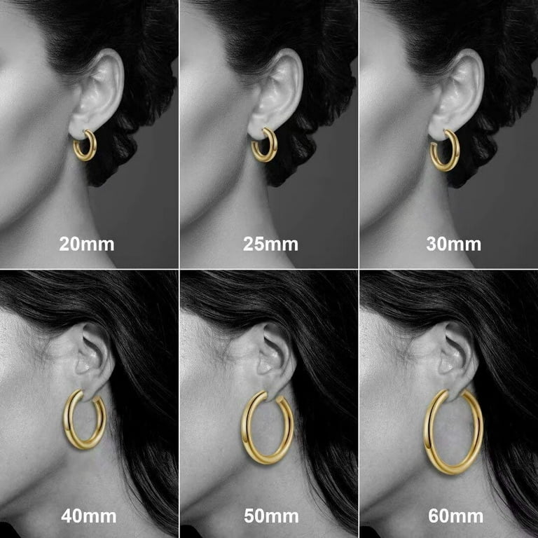 Hoop Earrings 30mm Stainless Steel Post Hoop Earrings 30mm Stainless Steel Post