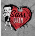 thumbnail image 2 of Betty Boop Sass Queen Cartoon Zip Hoodie Sweatshirt Women Brisco Brands X, 2 of 6
