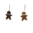 thumbnail image 1 of Fabric Hanging Gingerbread Man Ornament (Asstd) - Set of 6, 1 of 4