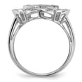 thumbnail image 4 of Auriga Fine Jewelry 925 Sterling Silver Round Cut Black and White Diamond Ring Size 6 for Women, 4 of 6
