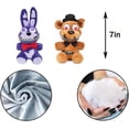 thumbnail image 2 of 7 inch Five Nigh-Plush Nightmare Bonnie,Foxy, Freddy Fazbear Plush FNAF Plushies Set for Game Fans,Kids, Girls, Boys (A), 2 of 5