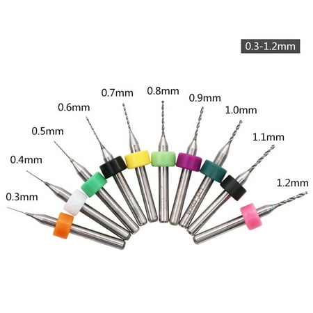 

lulshou 10 Pcs Tool Metal Woodworking Circuit Engraving Carbide Micro CNC PCB Drill Bits